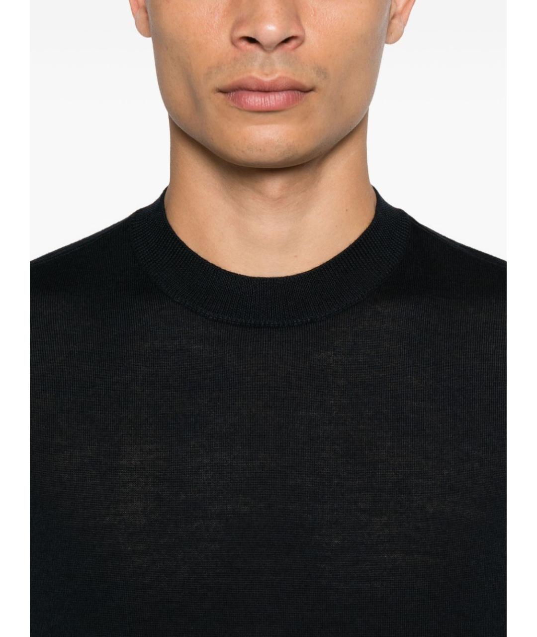 EMPORIO ARMANI Черный шерстяной джемпер / свитер, фото 3