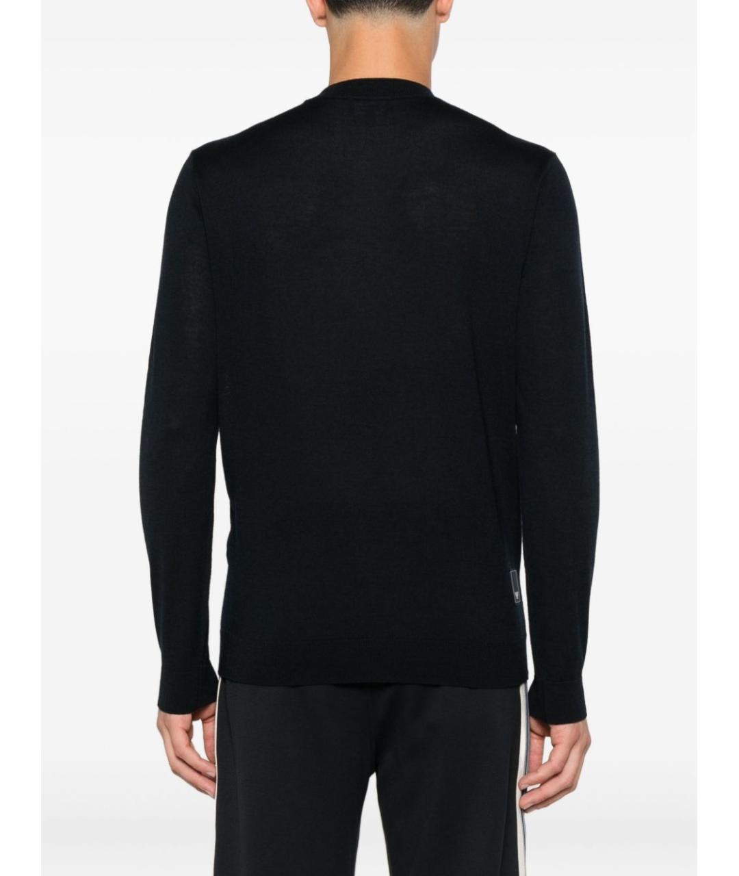 EMPORIO ARMANI Черный шерстяной джемпер / свитер, фото 2