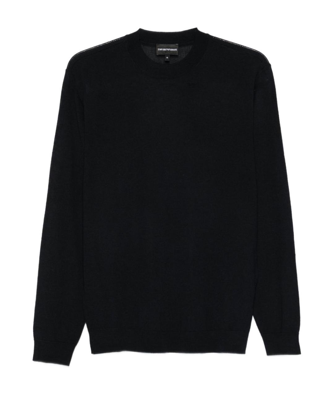EMPORIO ARMANI Черный шерстяной джемпер / свитер, фото 1