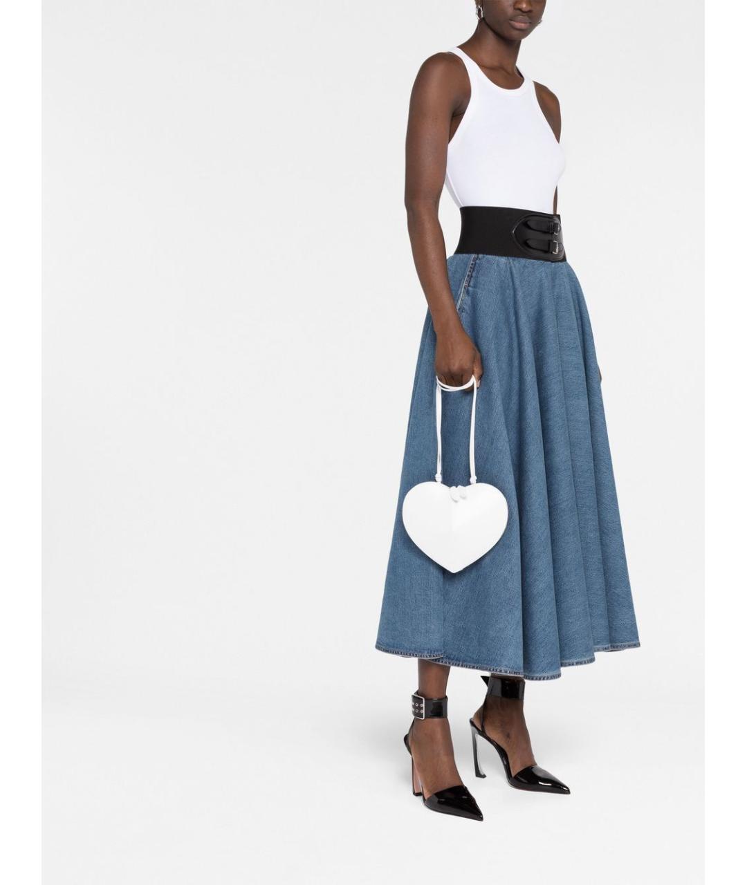 ALAIA Белая кожаная сумка через плечо, фото 6