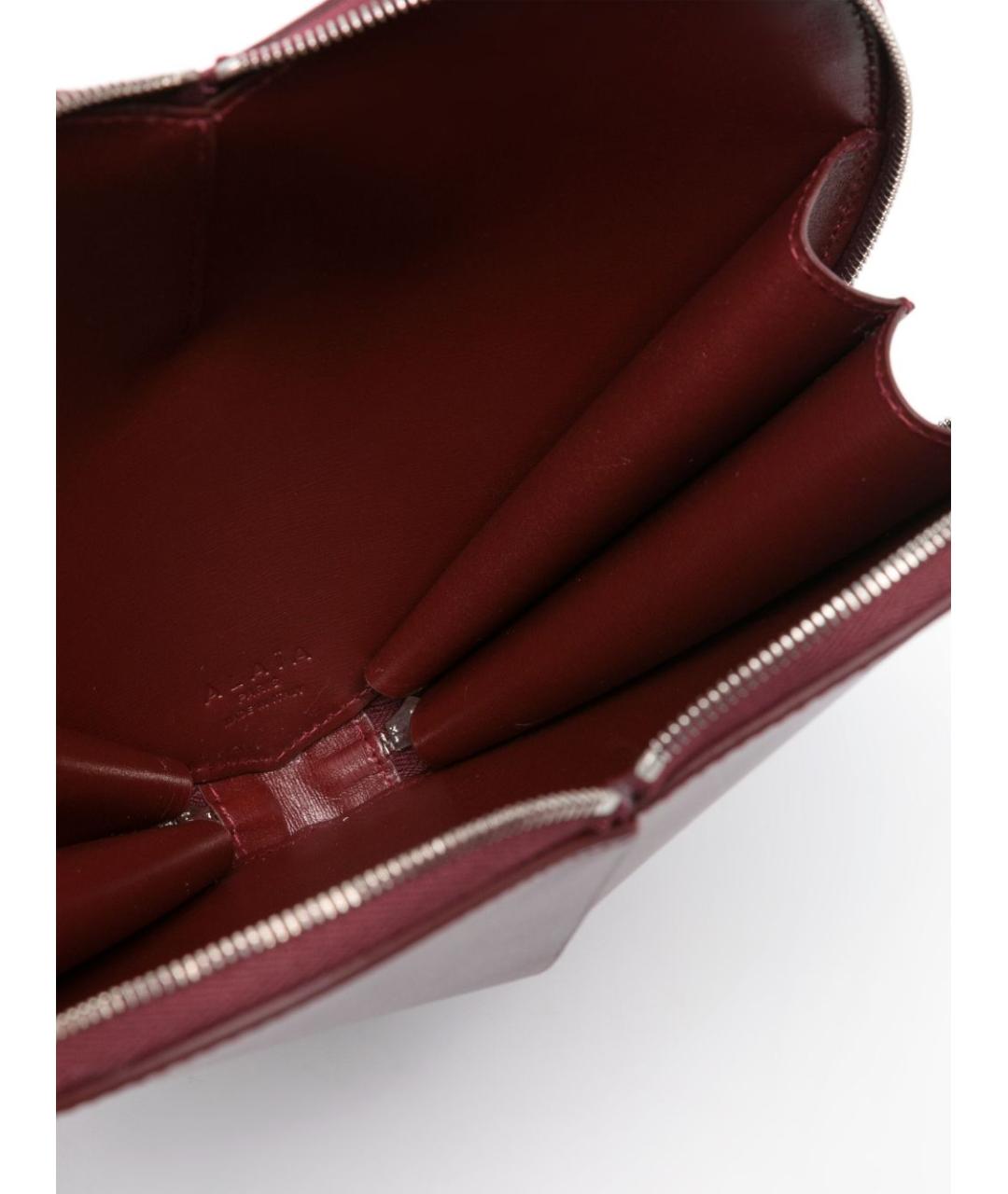 ALAIA Бордовая кожаная сумка через плечо, фото 2