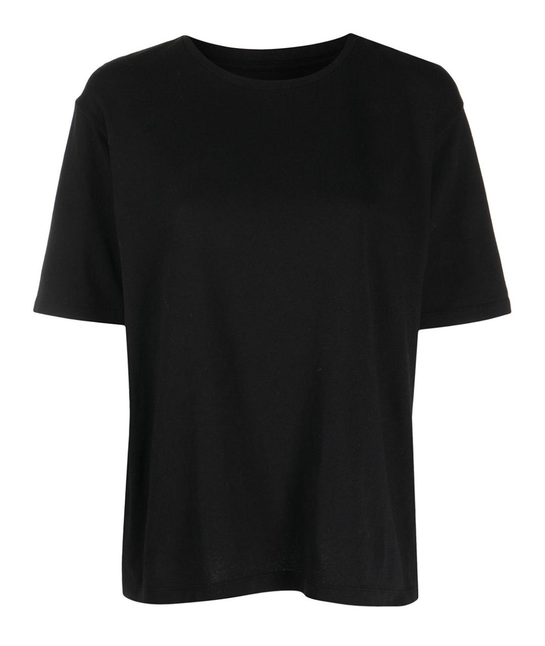 KHAITE Черная хлопковая футболка, фото 1