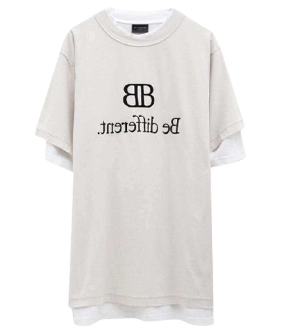 BALENCIAGA Белая хлопковая футболка, фото 1