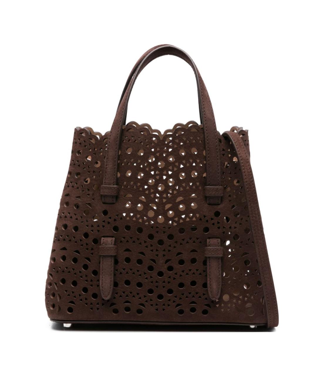 ALAIA Коричневая замшевая сумка с короткими ручками, фото 1