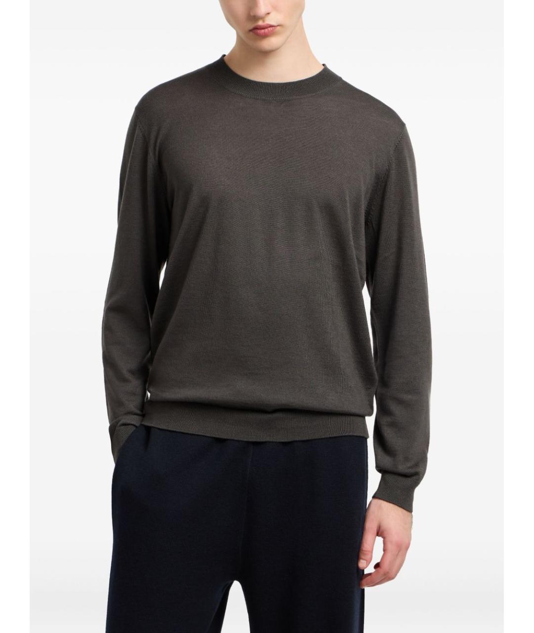 EMPORIO ARMANI Серый шерстяной джемпер / свитер, фото 5