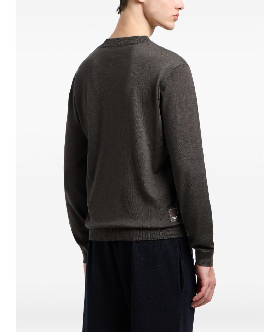 EMPORIO ARMANI Серый шерстяной джемпер / свитер, фото 4