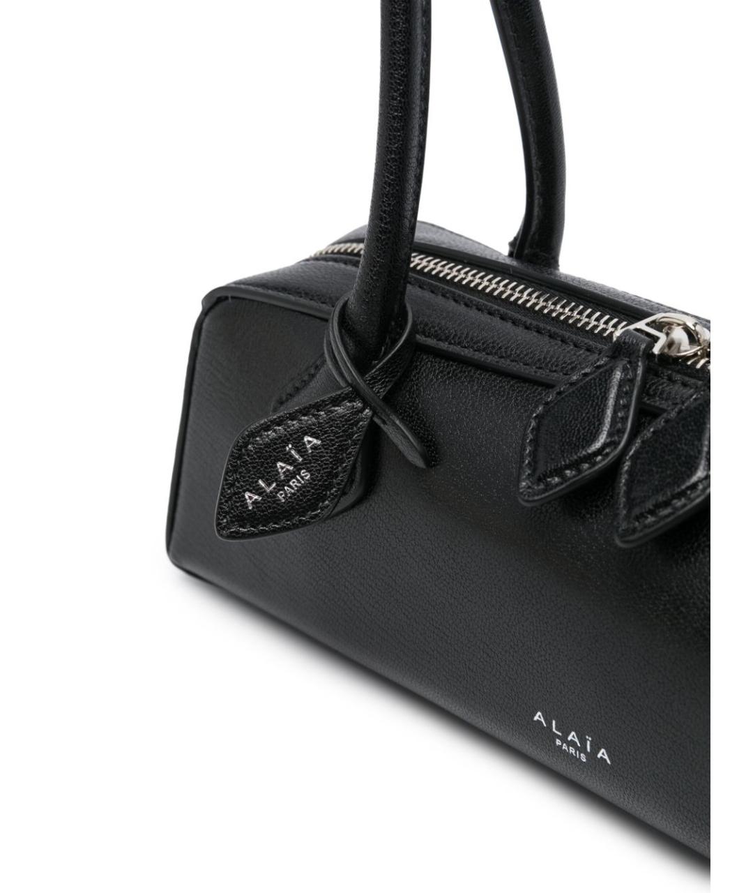 ALAIA Черная кожаная сумка через плечо, фото 4