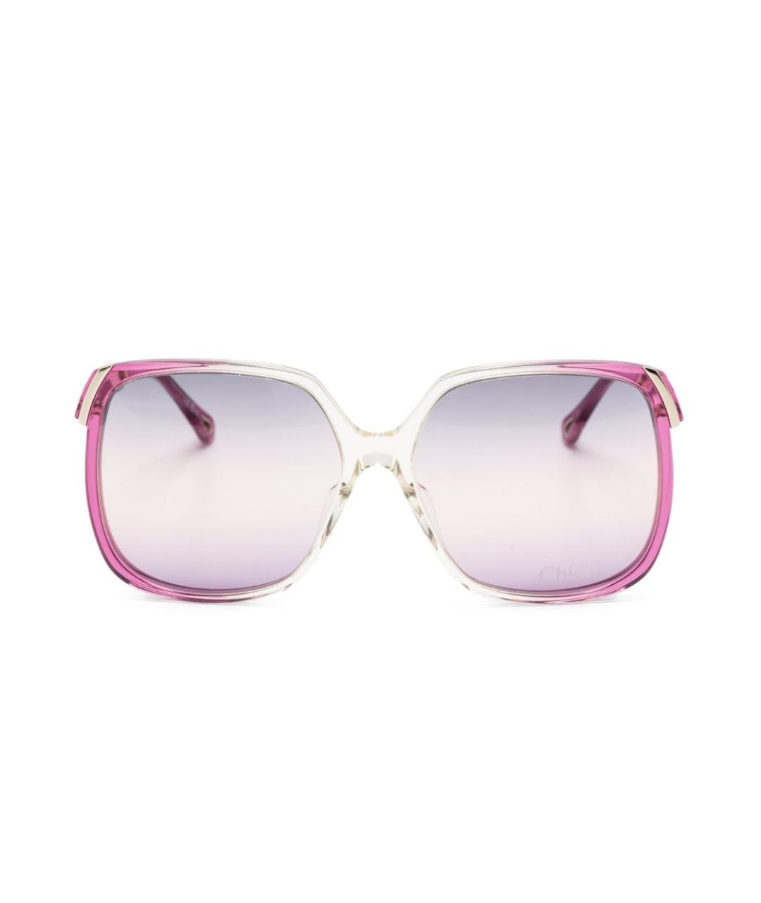 CHLOE Розовые металлические солнцезащитные очки, фото 1
