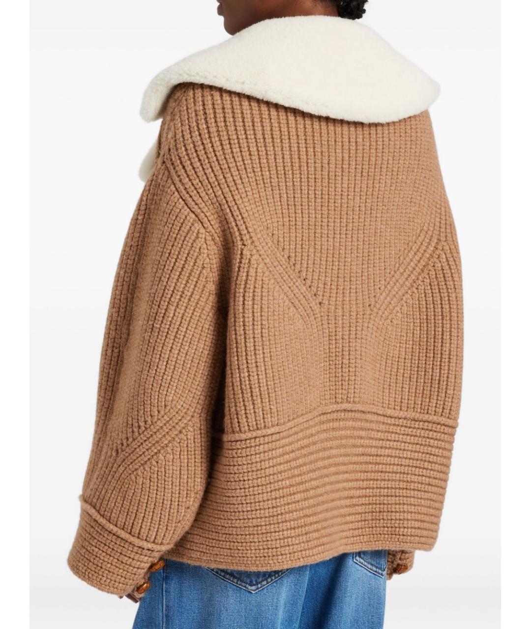 ERMANNO SCERVINO Бежевая замшевая дубленка, фото 2