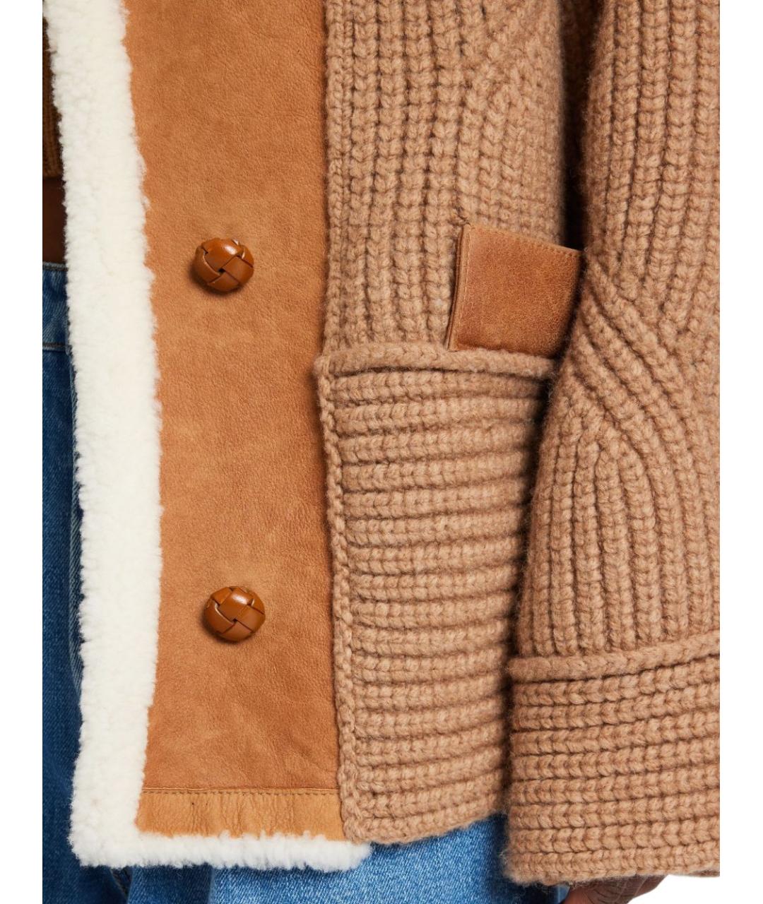 ERMANNO SCERVINO Бежевая замшевая дубленка, фото 4