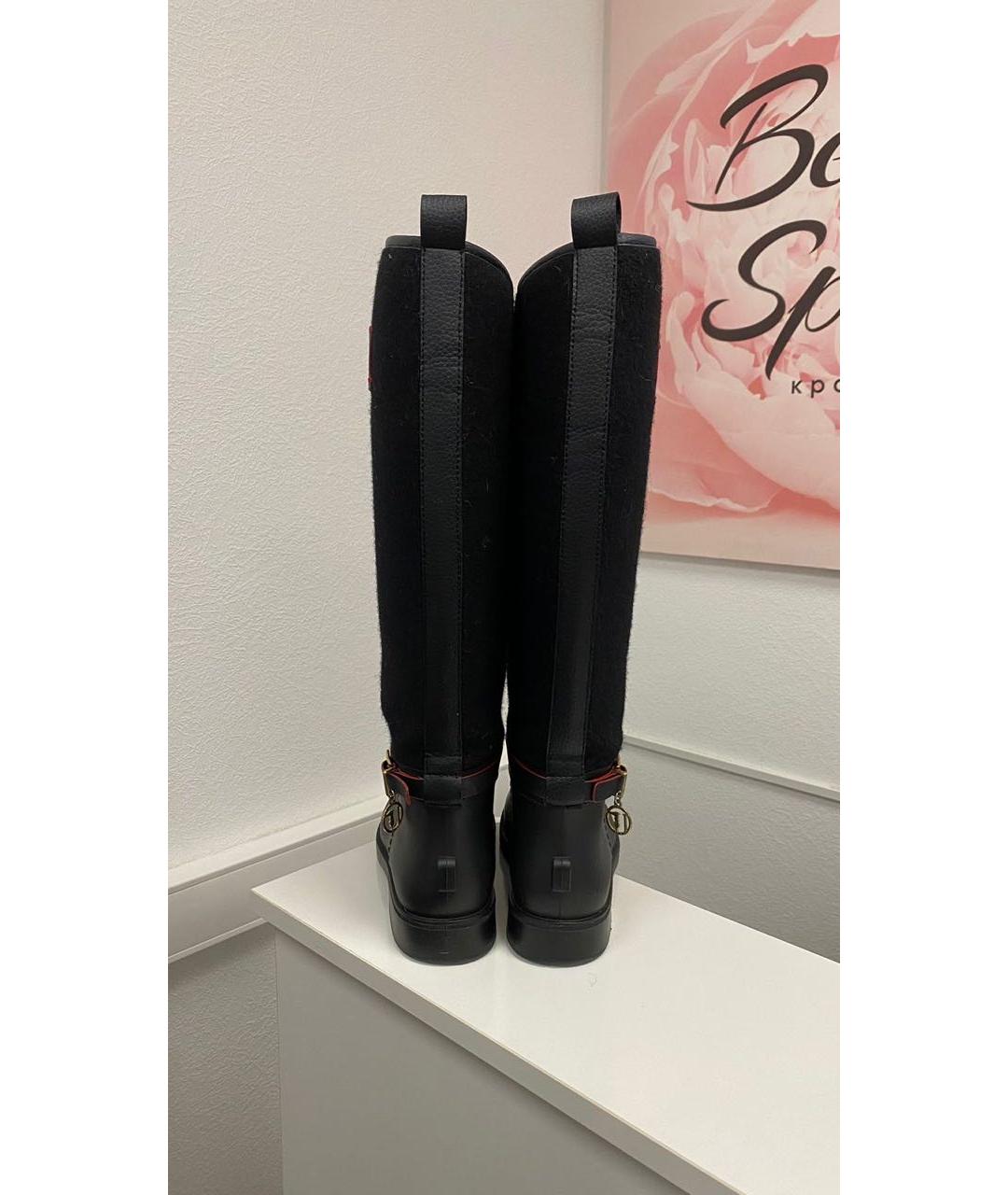 TRUSSARDI Черные резиновые сапоги, фото 3