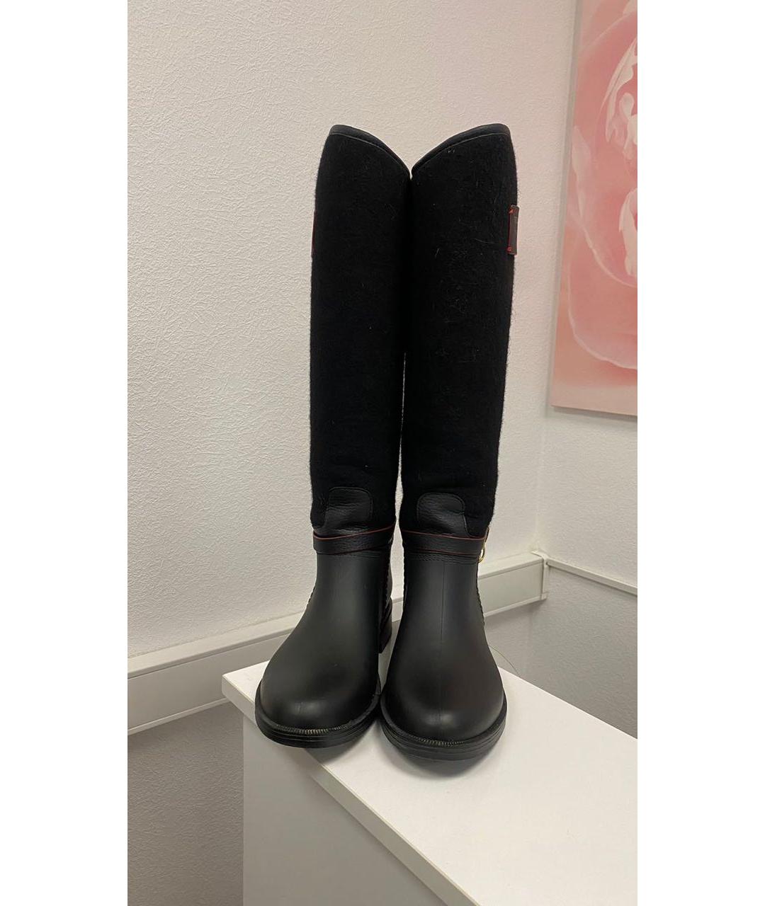 TRUSSARDI Черные резиновые сапоги, фото 2