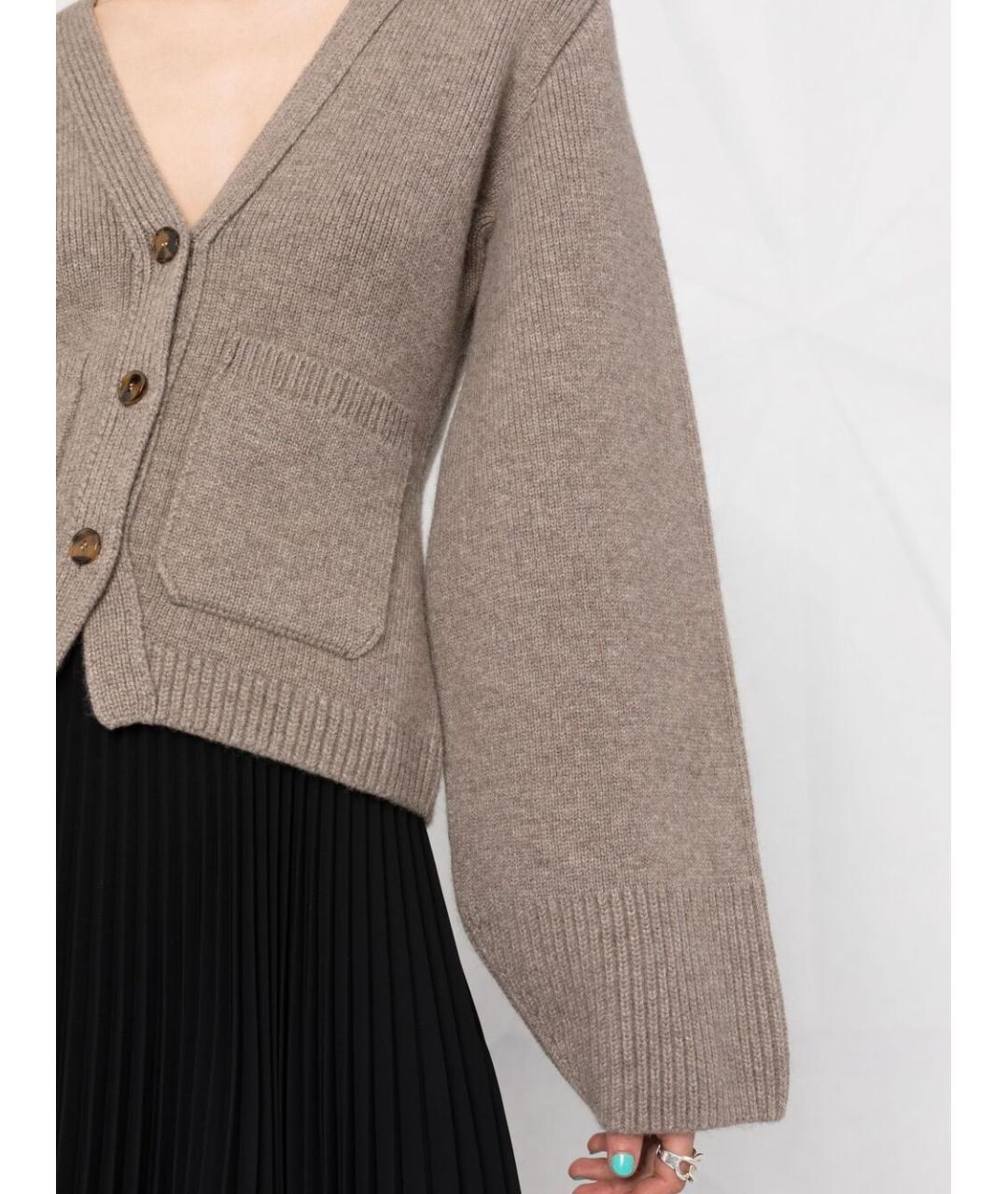 KHAITE Бежевый кашемировый кардиган, фото 2