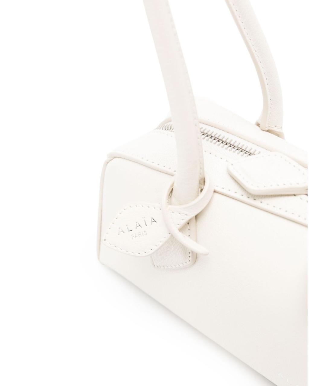ALAIA Белая кожаная сумка через плечо, фото 4