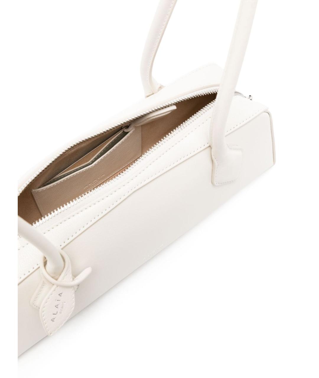 ALAIA Белая кожаная сумка через плечо, фото 3