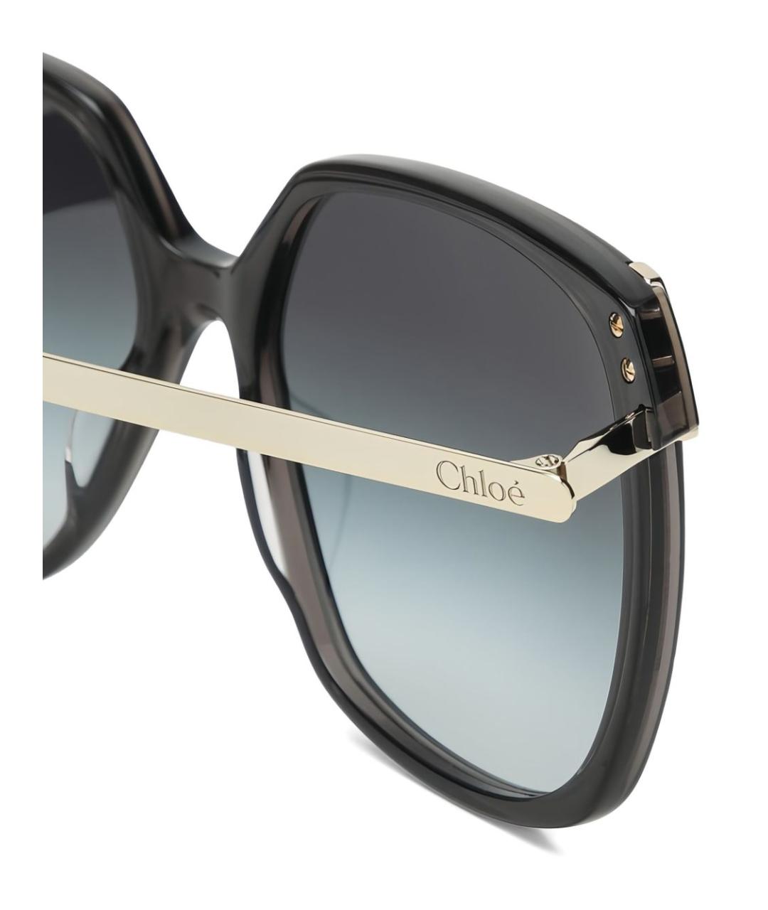CHLOE Серые пластиковые солнцезащитные очки, фото 3