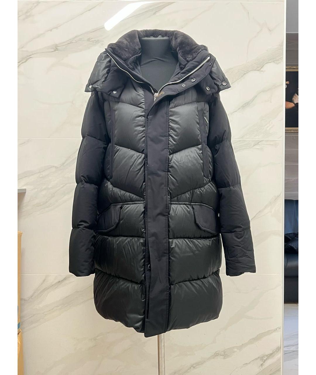 MOORER Черный полиамидовый пуховик, фото 2