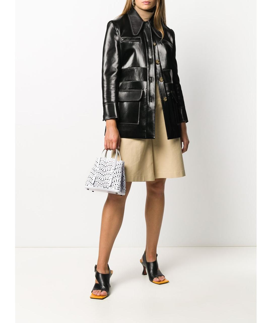 ALAIA Белая кожаная сумка с короткими ручками, фото 5