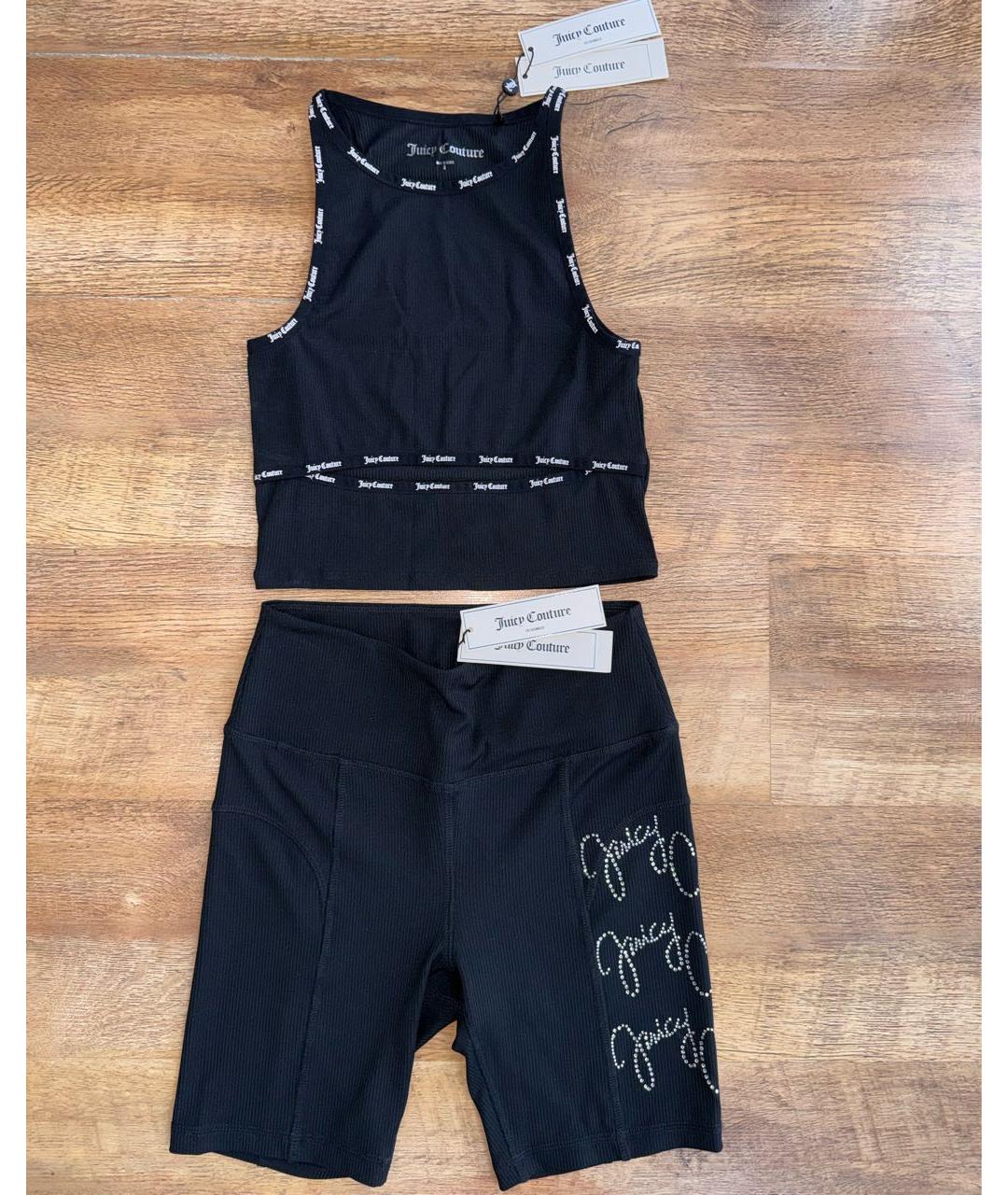 JUICY COUTURE Черные полиэстеровые спортивные брюки и шорты, фото 9