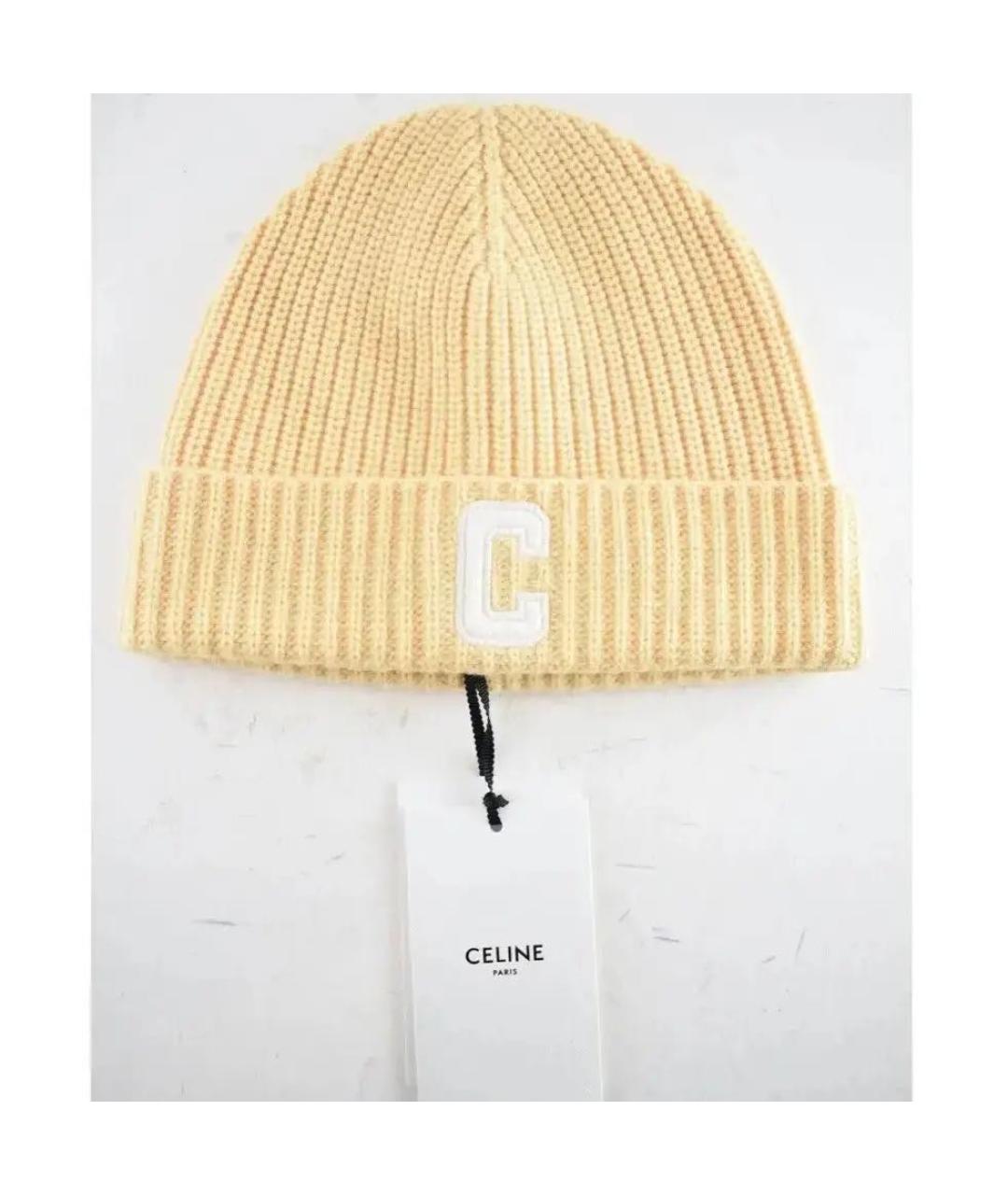 CELINE Бежевая кашемировая шапка, фото 3