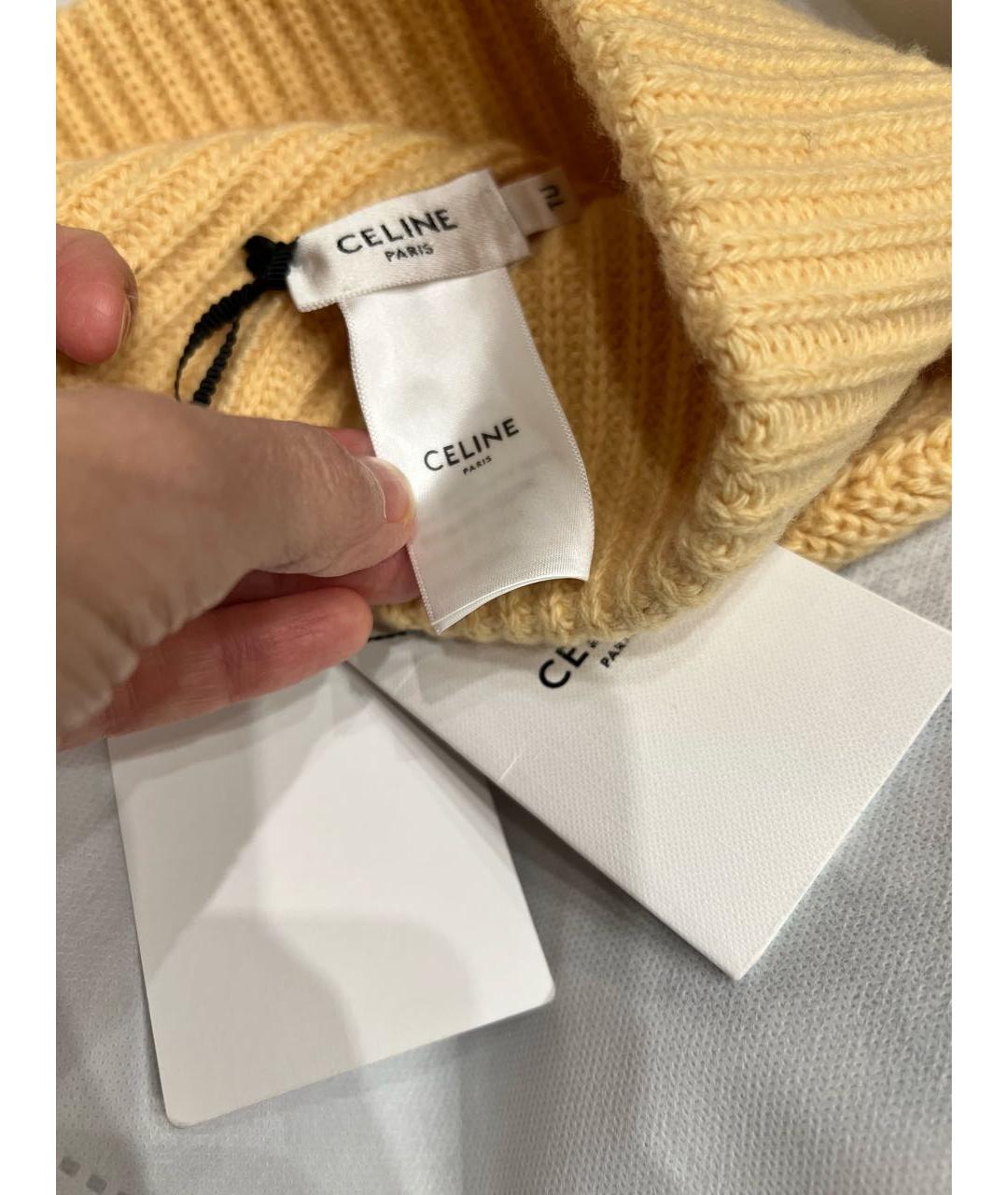 CELINE Бежевая кашемировая шапка, фото 4