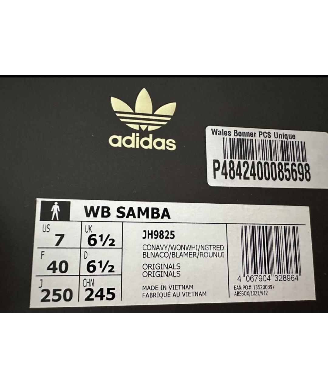 WALES BONNER Синие кеды, фото 4