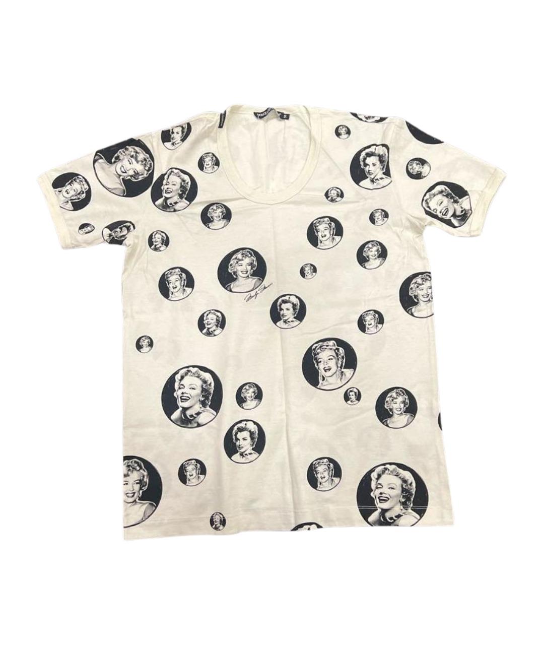 DOLCE&GABBANA Белая хлопковая футболка, фото 1