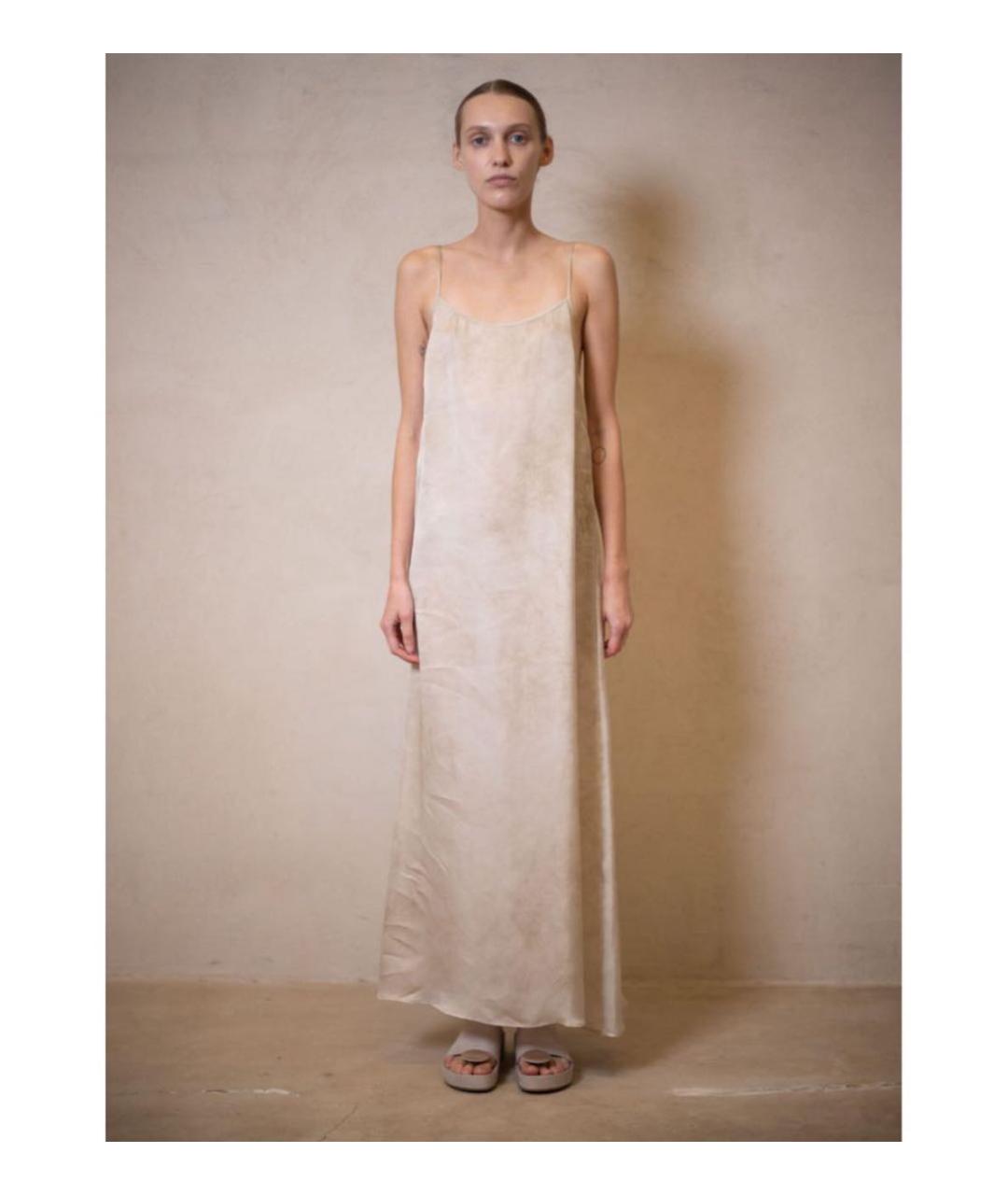 UMA WANG Бежевое повседневное платье, фото 3