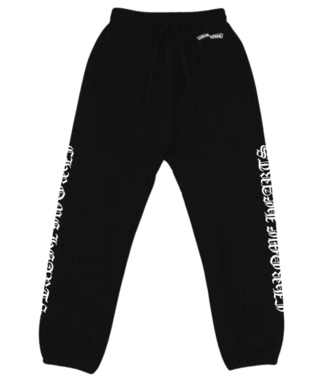 CHROME HEARTS Черные хлопковые повседневные брюки, фото 1