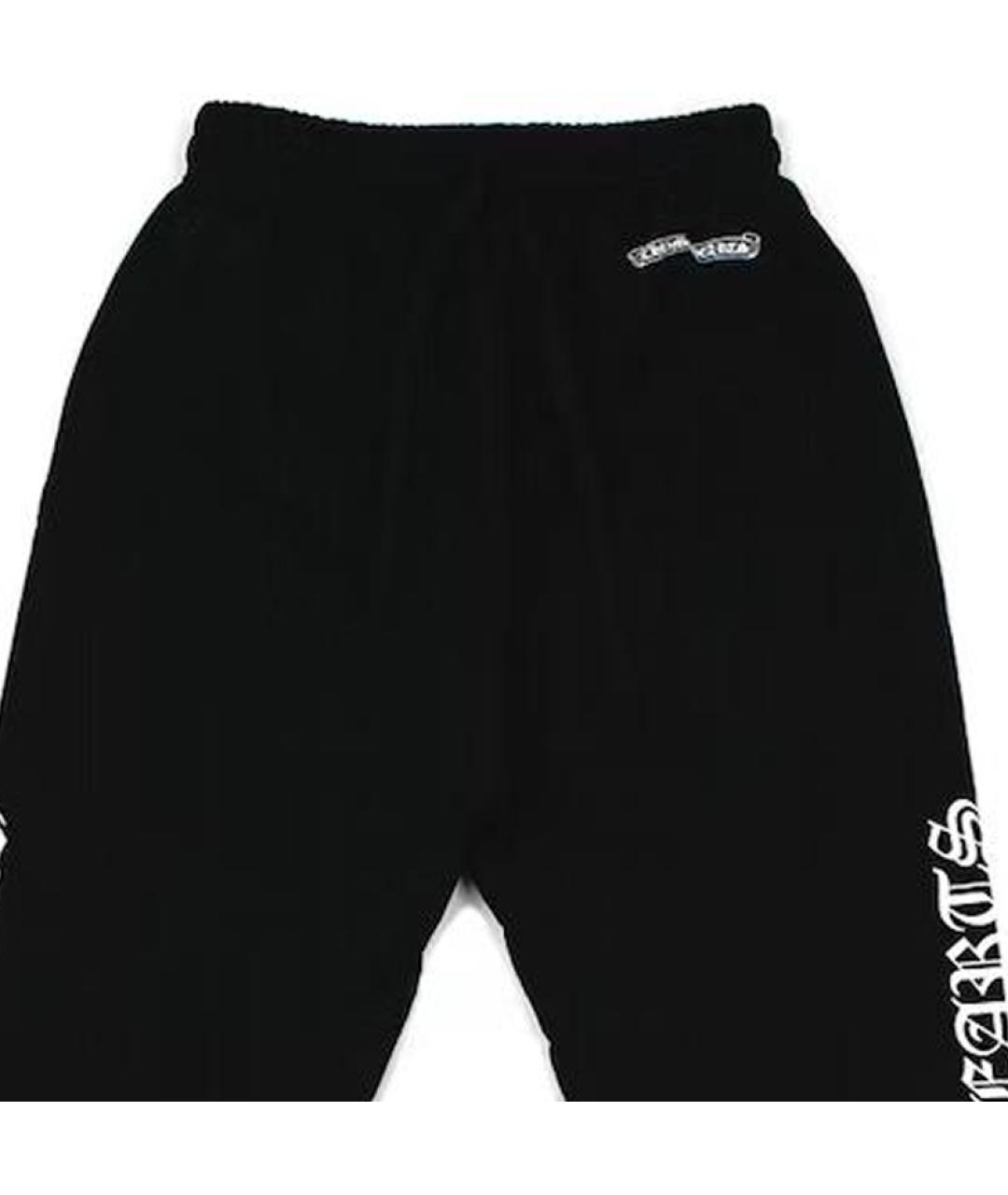 CHROME HEARTS Черные хлопковые повседневные брюки, фото 3