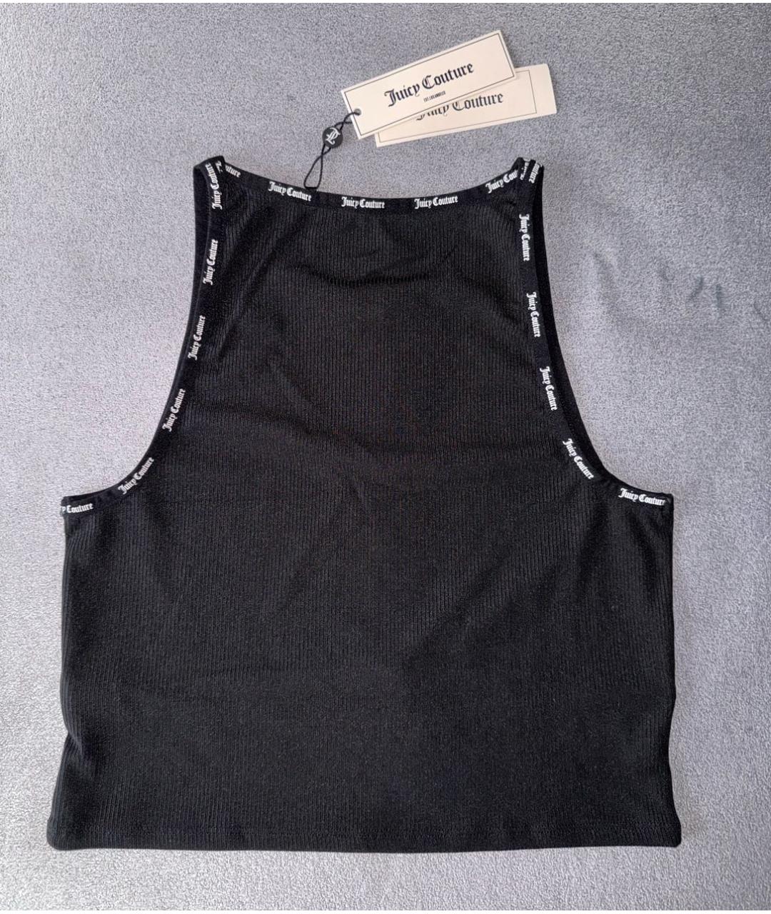 JUICY COUTURE Черная полиэстеровая майка, фото 2