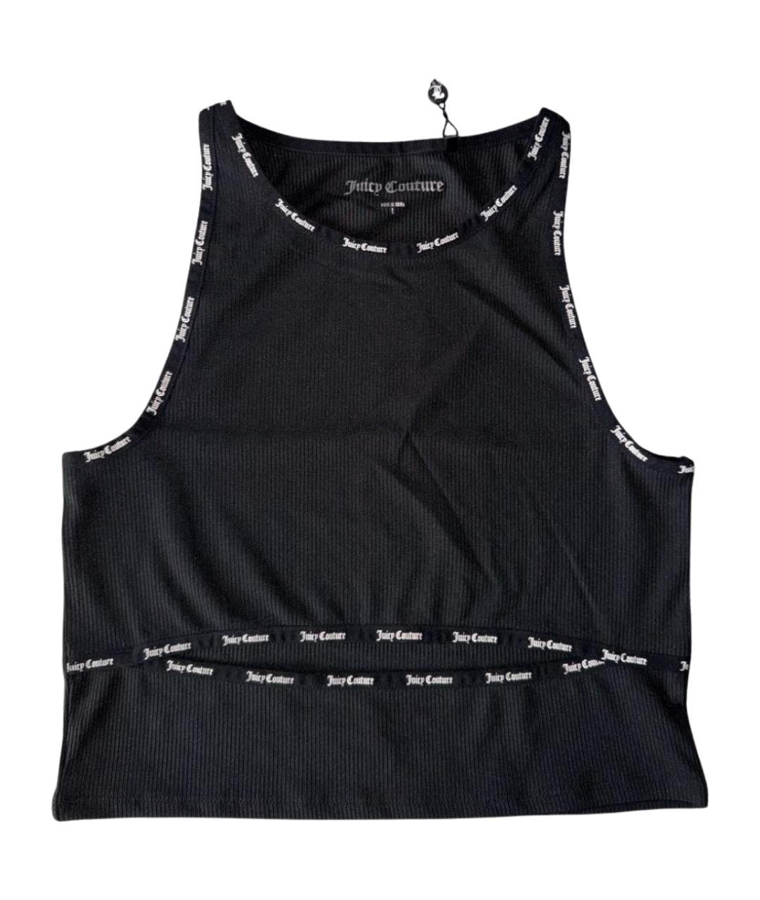 JUICY COUTURE Черная полиэстеровая майка, фото 1