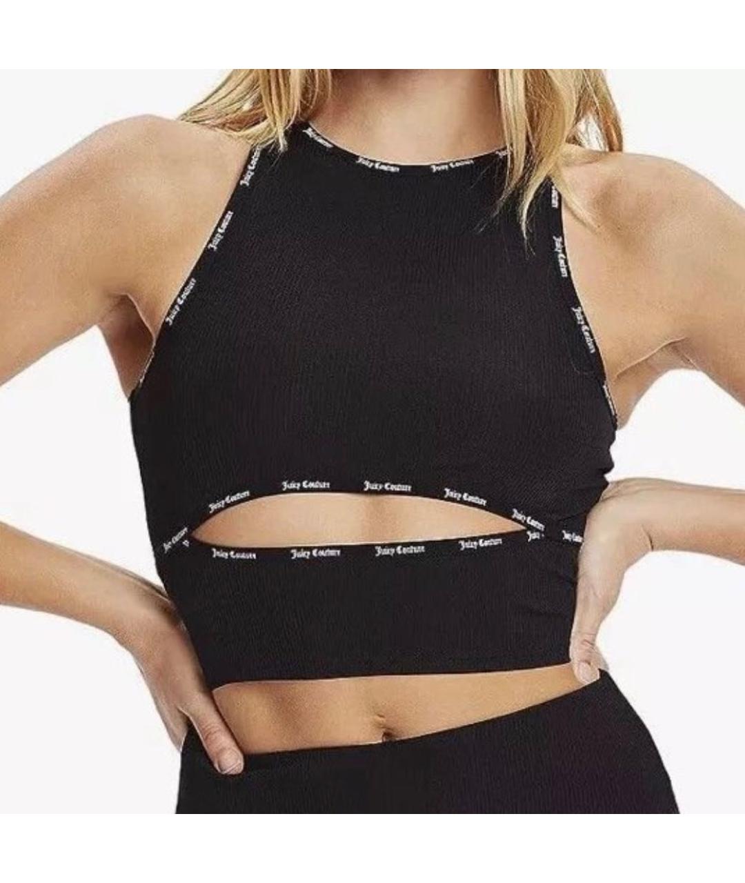 JUICY COUTURE Черная полиэстеровая майка, фото 7