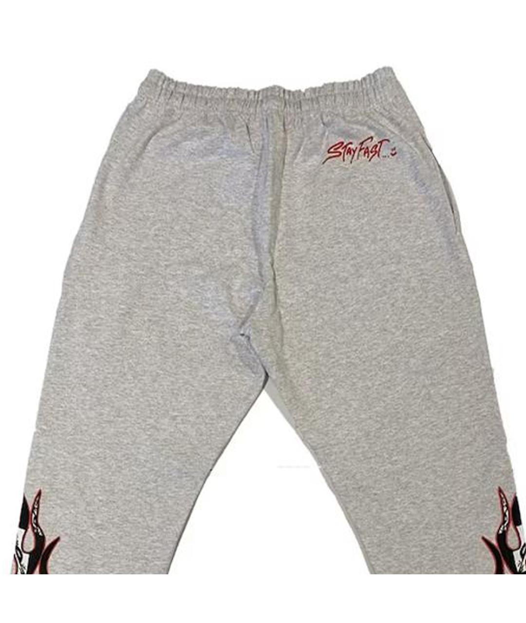 CHROME HEARTS Серые хлопковые повседневные брюки, фото 3