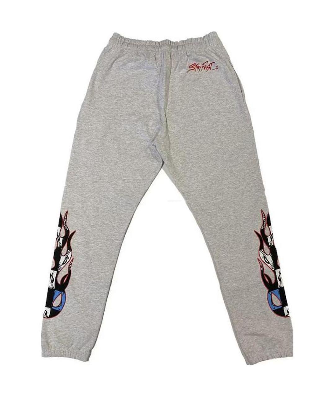 CHROME HEARTS Серые хлопковые повседневные брюки, фото 2