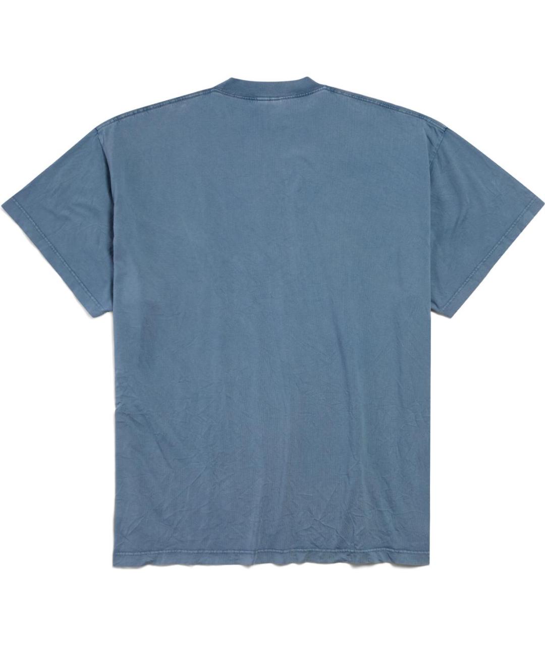 BALENCIAGA Синяя футболка, фото 2