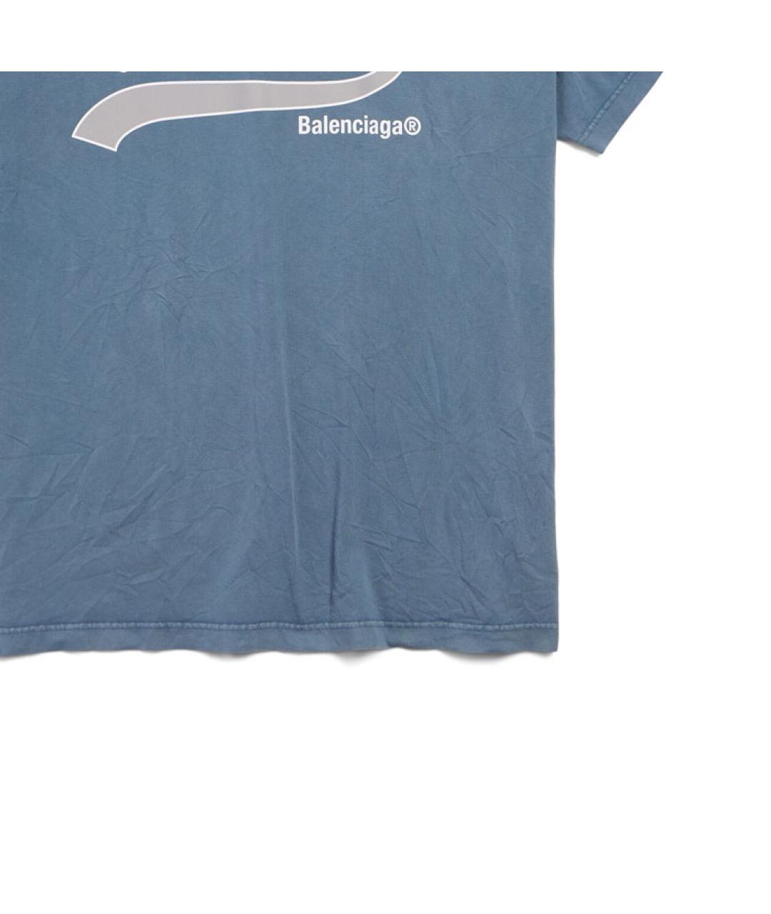 BALENCIAGA Синяя футболка, фото 5