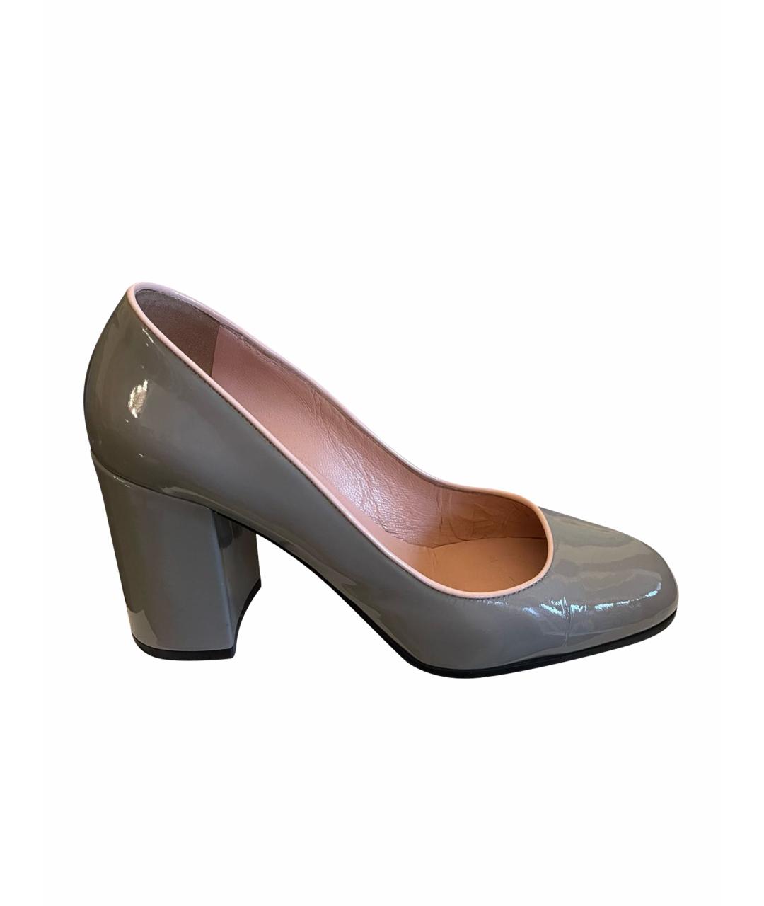 POLLINI Серые туфли из лакированной кожи, фото 1