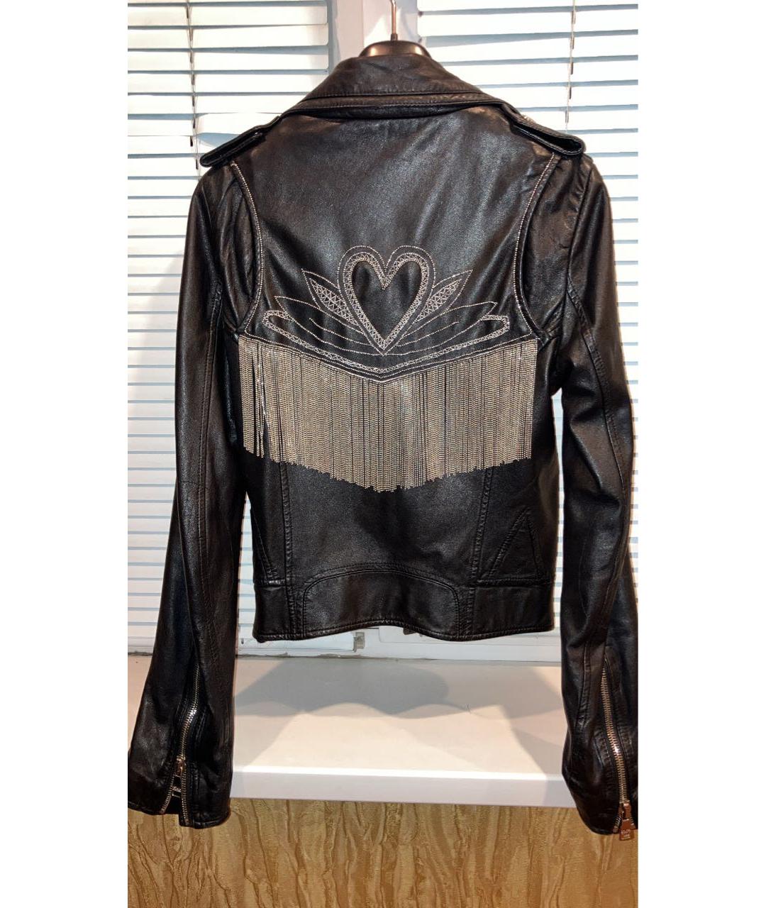 DOLCE&GABBANA Черная кожаная куртка, фото 2