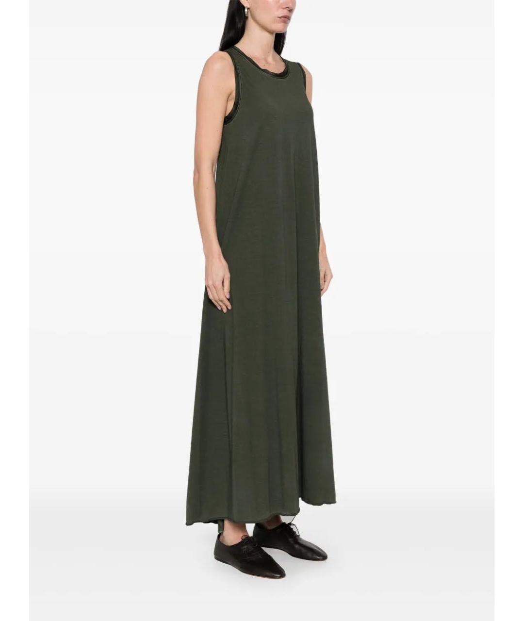UMA WANG Зеленые шелковое повседневное платье, фото 2