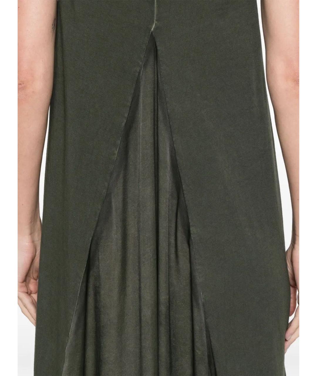 UMA WANG Зеленые шелковое повседневное платье, фото 4