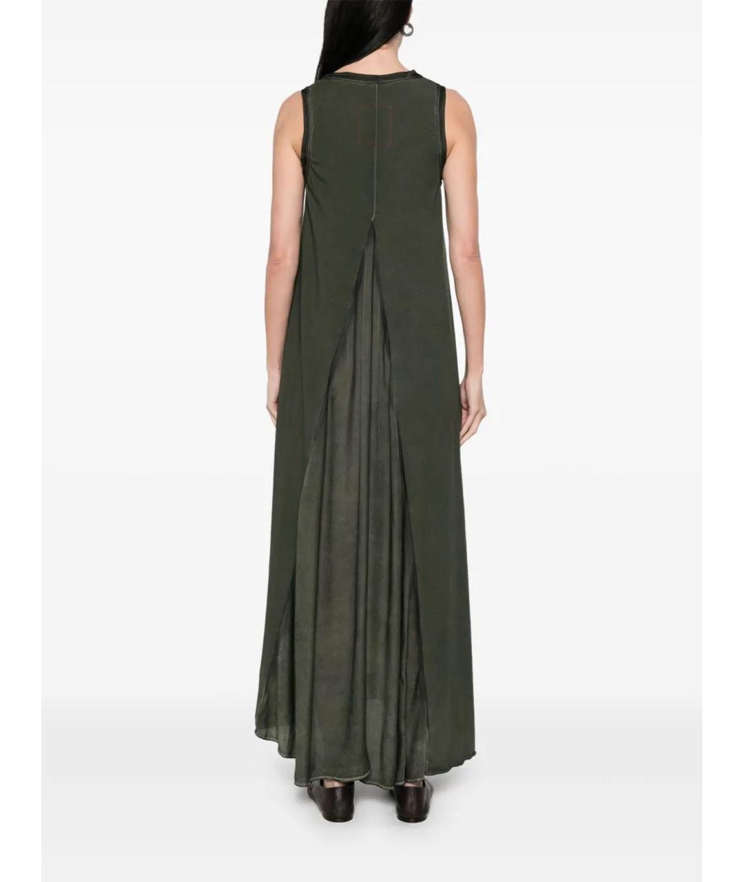 UMA WANG Зеленые шелковое повседневное платье, фото 3