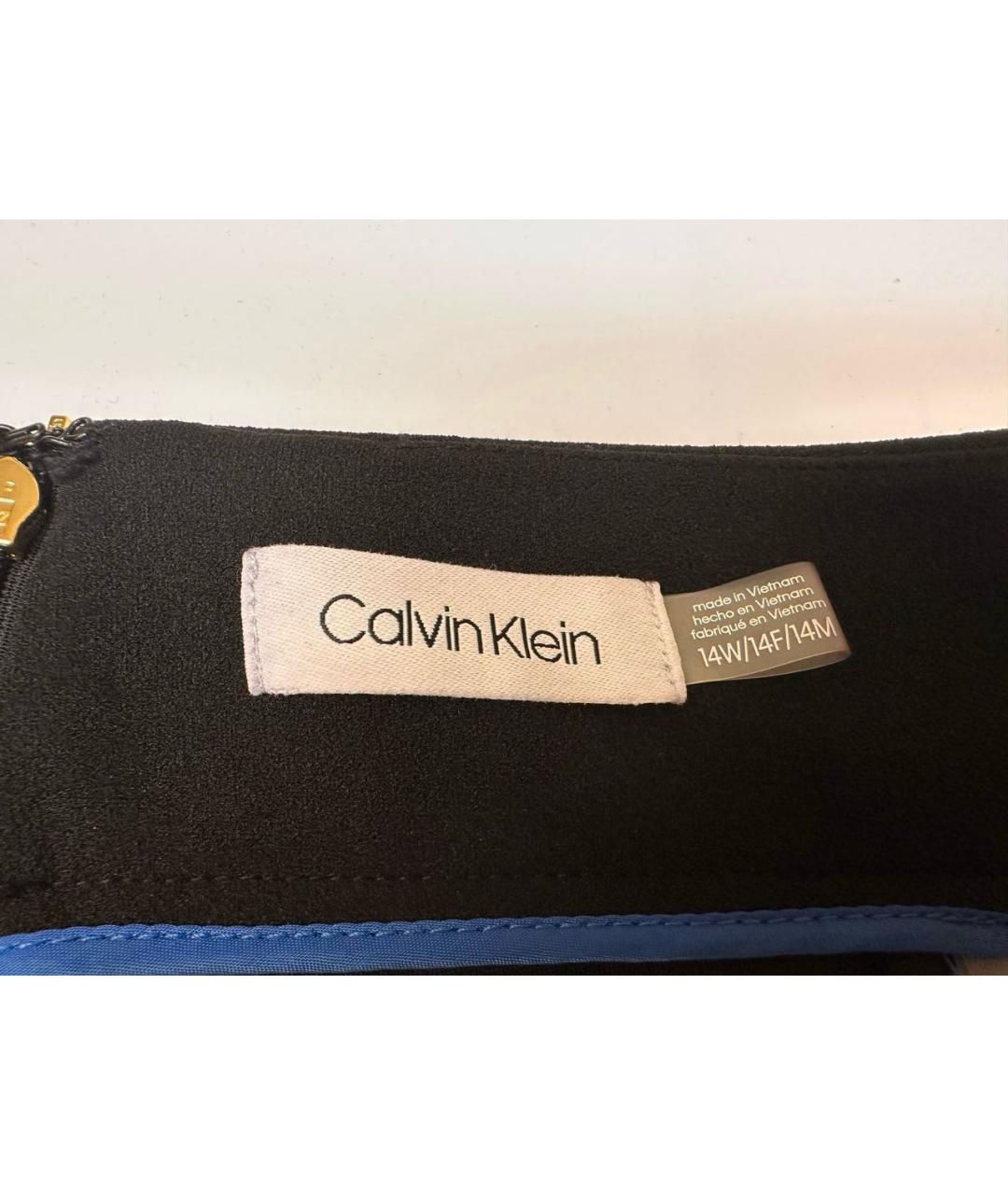 CALVIN KLEIN Черные хлопковые прямые брюки, фото 3