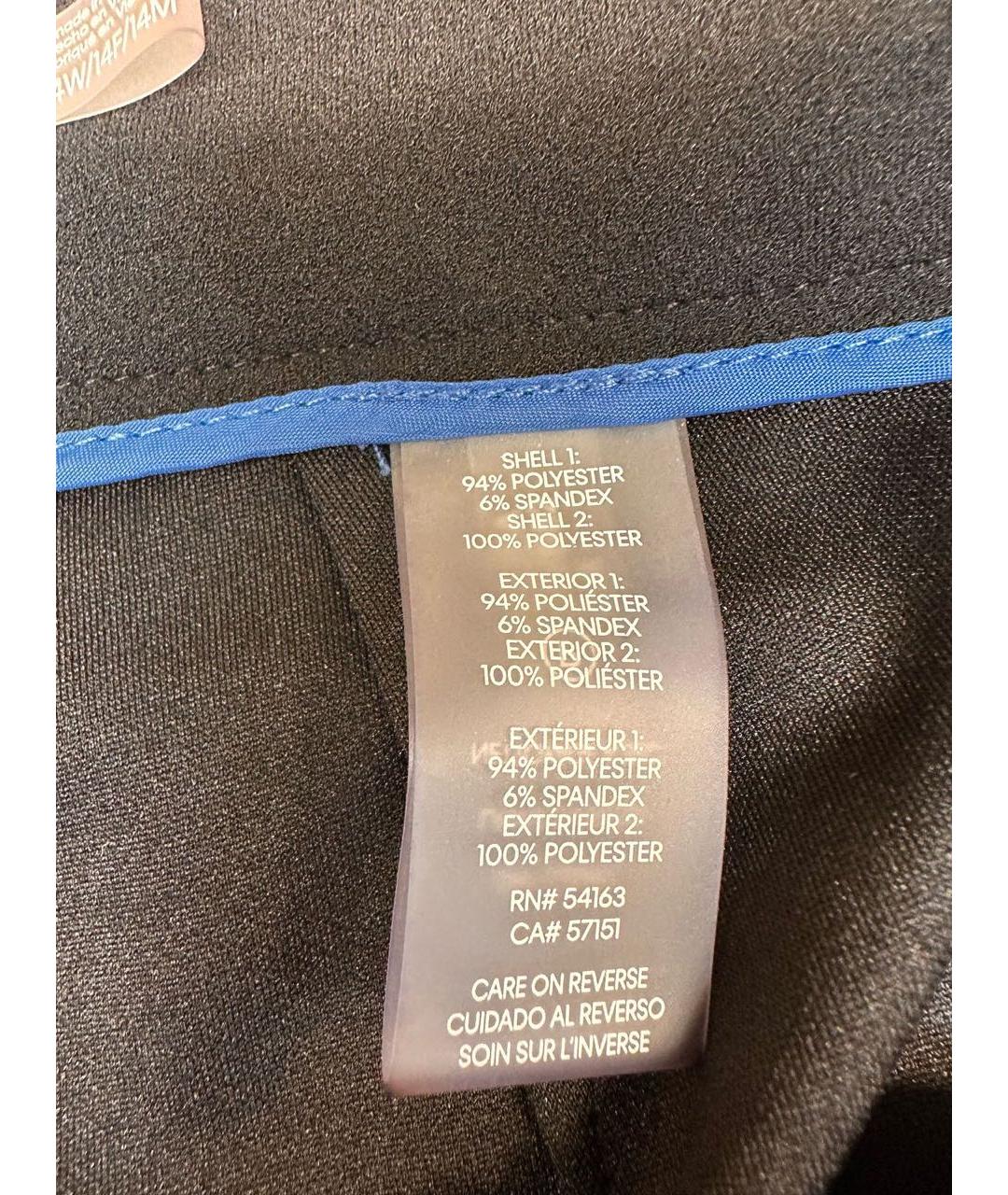 CALVIN KLEIN Черные хлопковые прямые брюки, фото 4