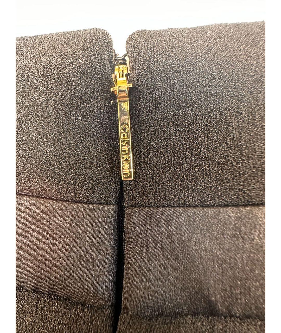 CALVIN KLEIN Черные хлопковые прямые брюки, фото 5