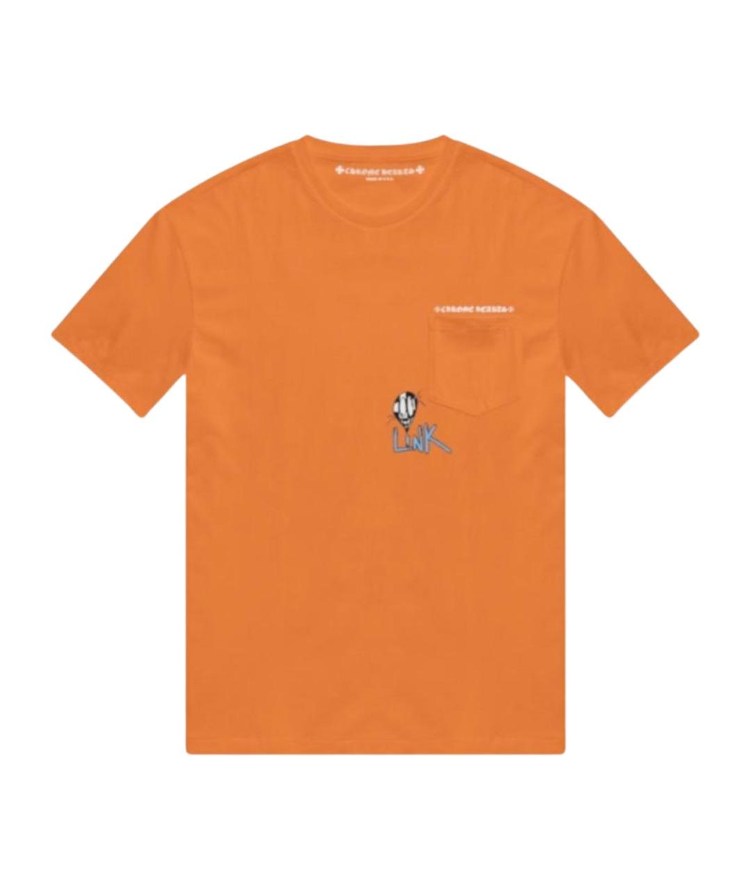 CHROME HEARTS Оранжевая хлопковая футболка, фото 1