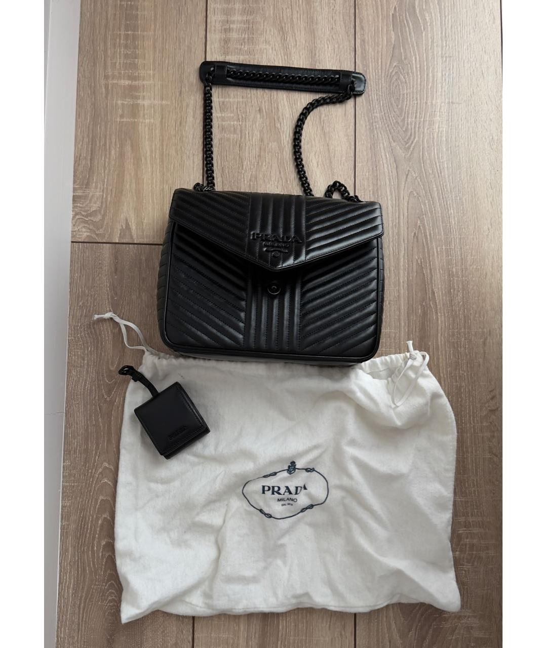 PRADA Черная кожаная сумка через плечо, фото 5