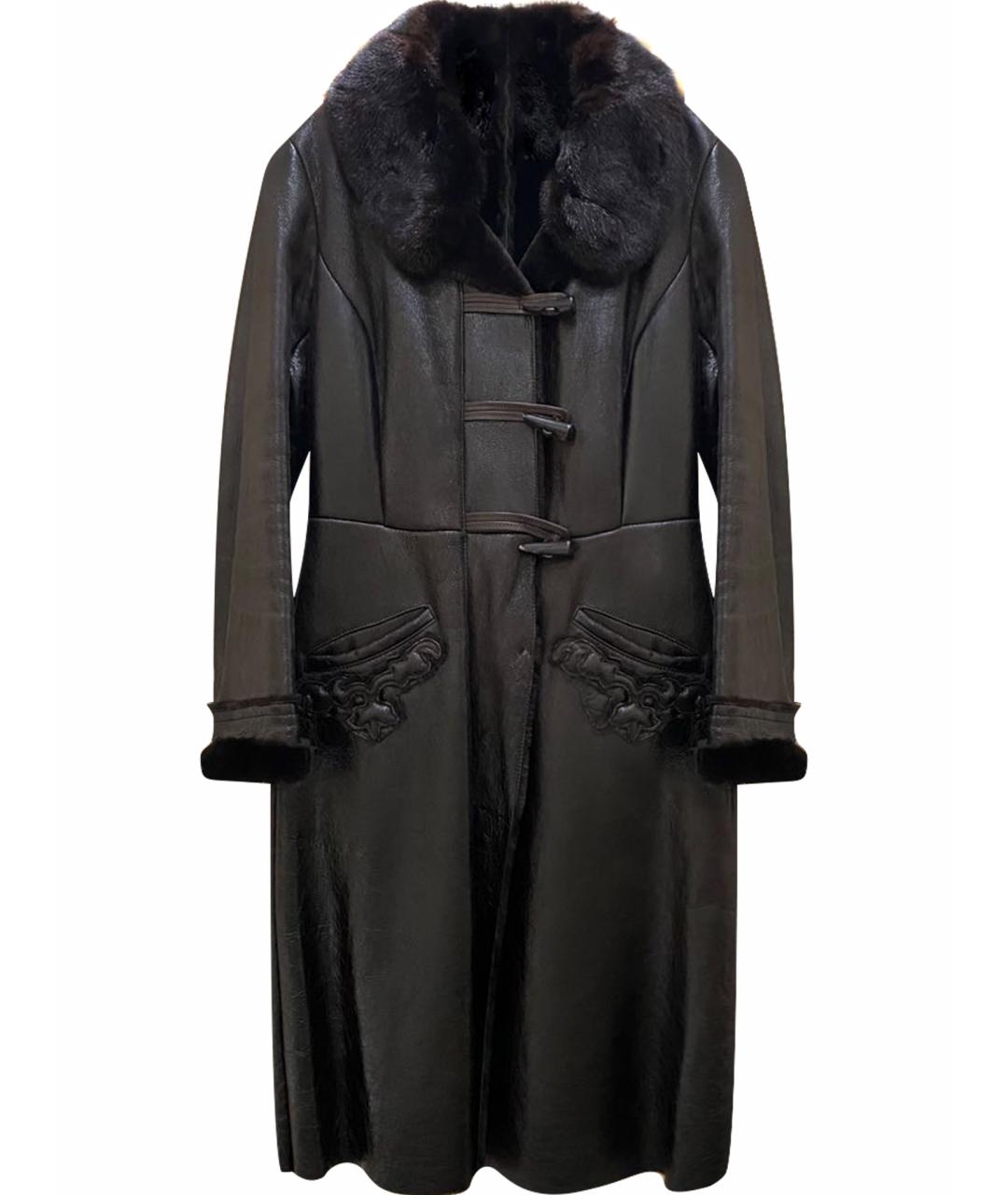 PRADA Коричневая кожаная дубленка, фото 1