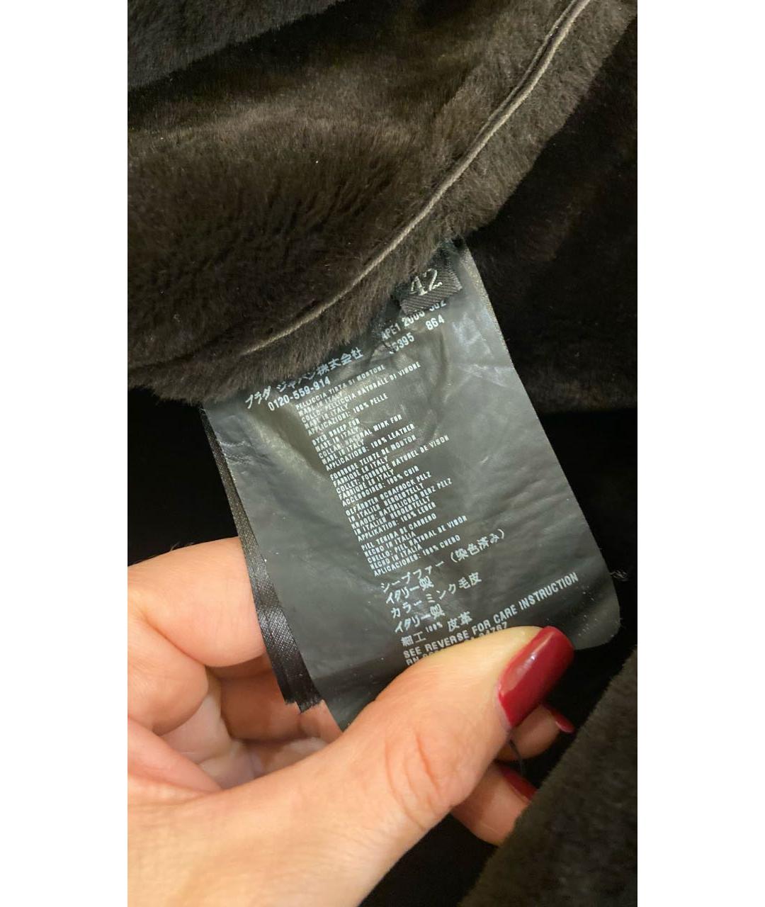 PRADA Коричневая кожаная дубленка, фото 7