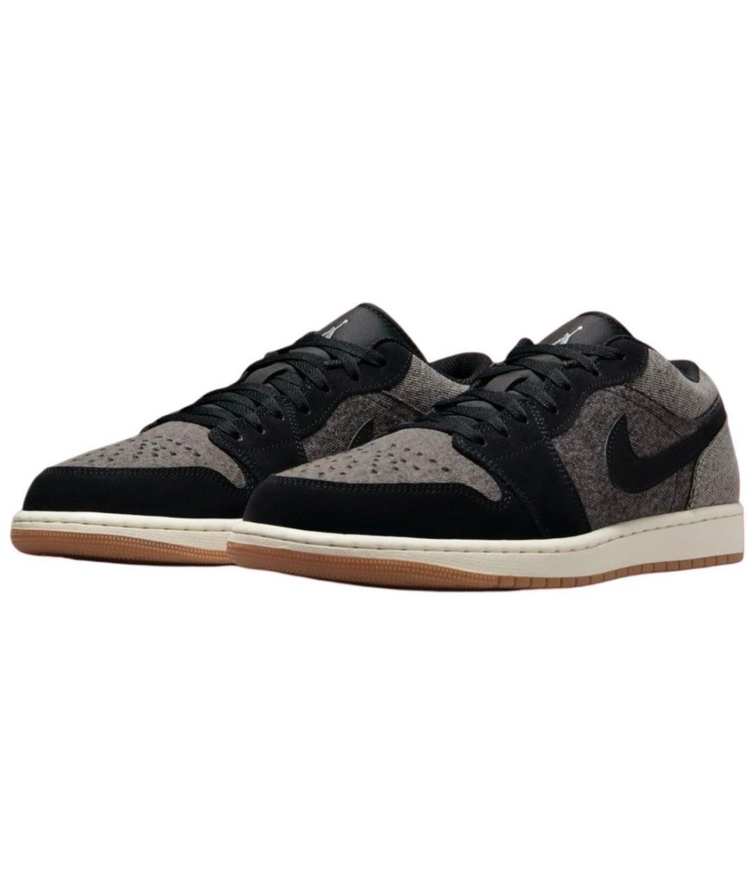 JORDAN Черные текстильные высокие кроссовки / кеды, фото 3